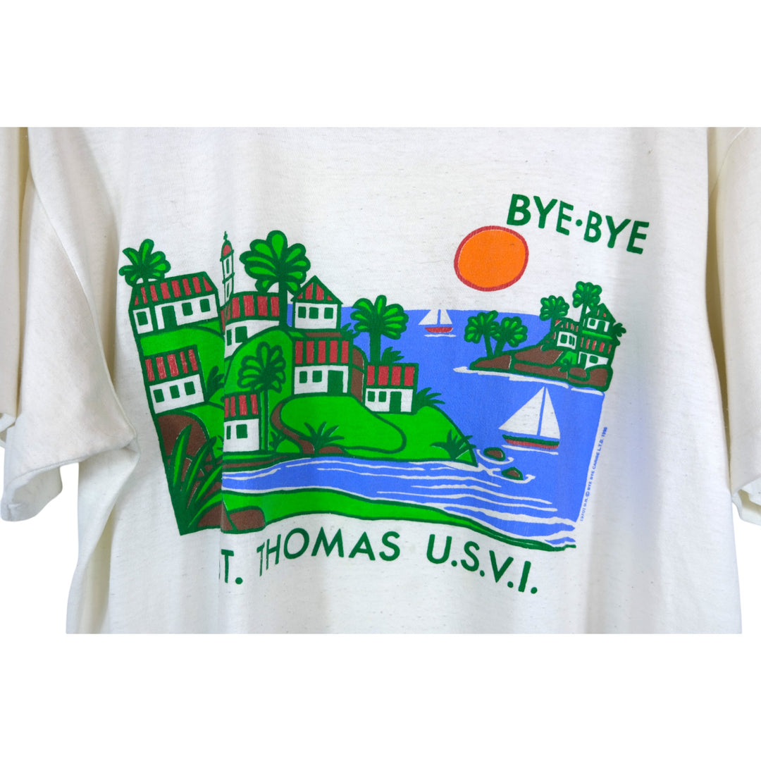 Vintage Bye Bye St. Thomas U.S.V.I. Graphic T-Shirt - Large