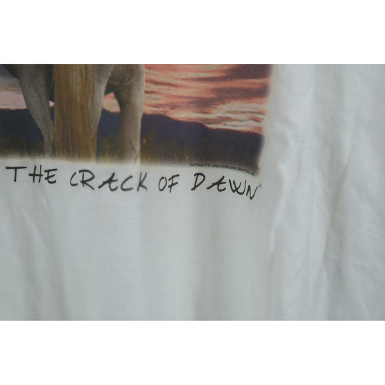 Vintage 2003 Crack of Dawn Bare Back Riding Graphic T-Shirt – 2XL