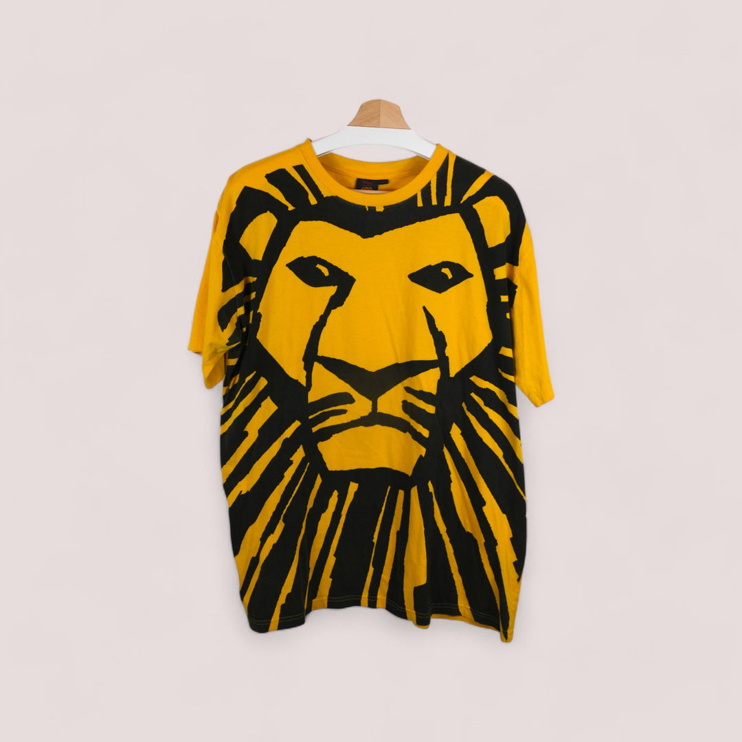 Disney’s The Lion King Broadway Musical Graphic T-Shirt - Yellow/Black Lion Face Print XL