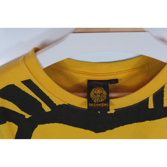 Disney’s The Lion King Broadway Musical Graphic T-Shirt - Yellow/Black Lion Face Print XL