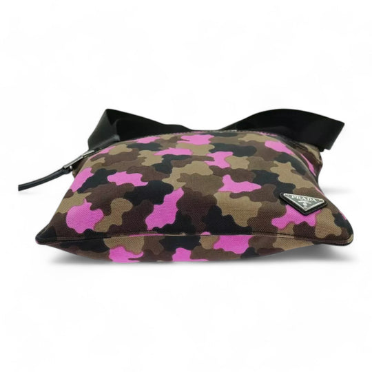 Prada Camouflage Pink Shoulder Bag Nylon Crossbody Bag