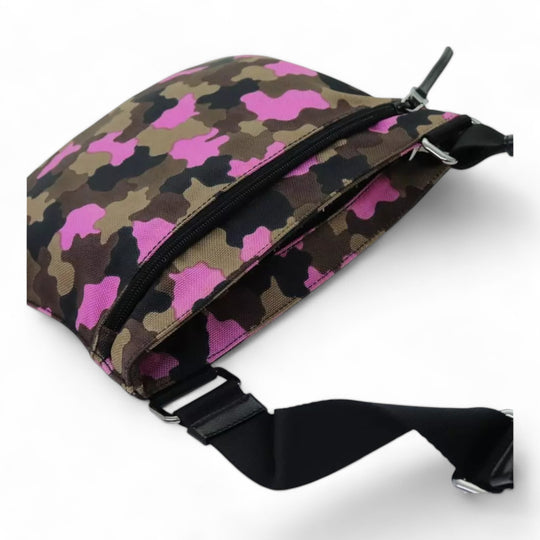 Prada Camouflage Pink Shoulder Bag Nylon Crossbody Bag