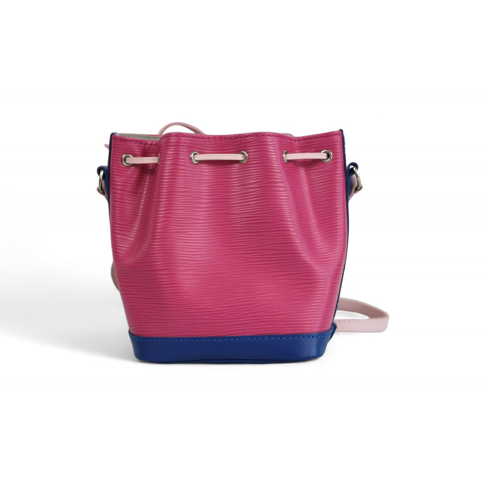 Louis Vuitton Nano Noe Pink Blue Epi Leather Crossbody Bag Women's Handbag Made in France