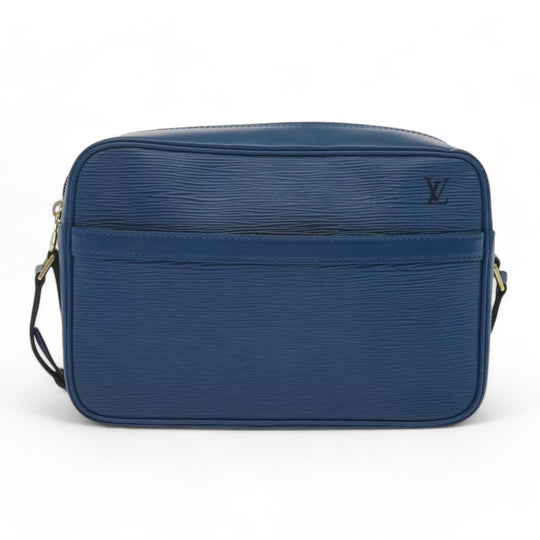 Louis Vuitton Epi Trocadero 27 Leather Shoulder Bag Blue Women's