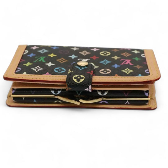 Louis Vuitton Portefeuille Viennois Wallet Multicolor Black Bifold Women's