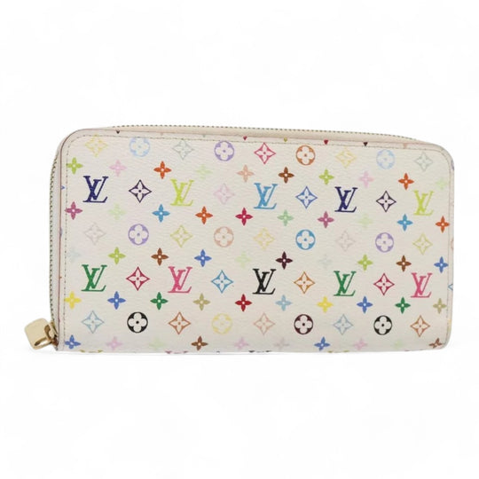 Louis Vuitton Monogram Multicolor Zippy Wallet White Long Wallet