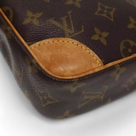 Louis Vuitton Vintage Monogram Danube Shoulder Crossbody Handbag Brown Unisex