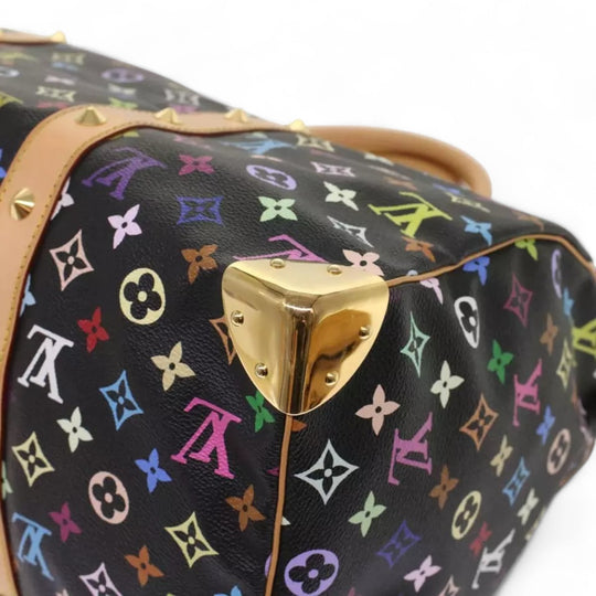 Louis Vuitton Monogram Multicolor Keepall 45 Boston Bag Black Women's Handbag with Dust Bag and Keys