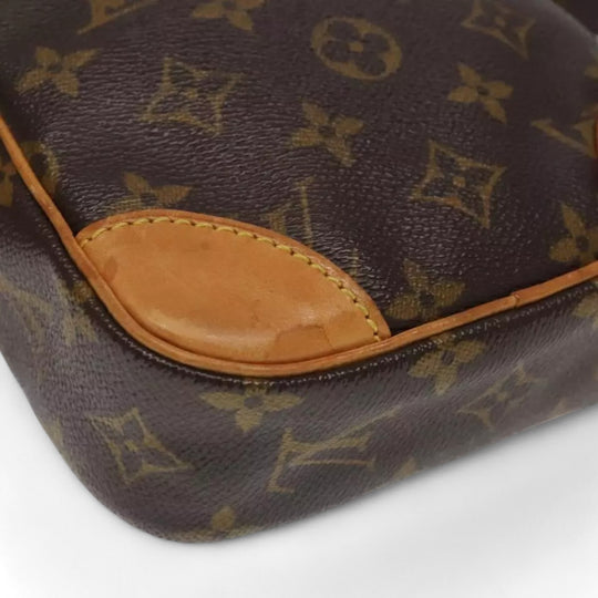 Louis Vuitton Vintage Monogram Danube Shoulder Crossbody Handbag Brown Unisex