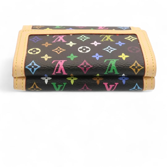 Louis Vuitton Multicolor Monogram Canvas PorteMonnaie Billets Cartes Wallet Black