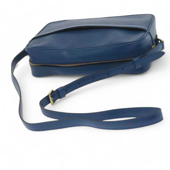 Louis Vuitton Epi Trocadero 27 Leather Shoulder Bag Blue Women's