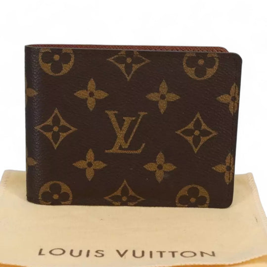 Louis Vuitton Monogram PorteFeuille Multipull Bifold Men's Wallet Brown