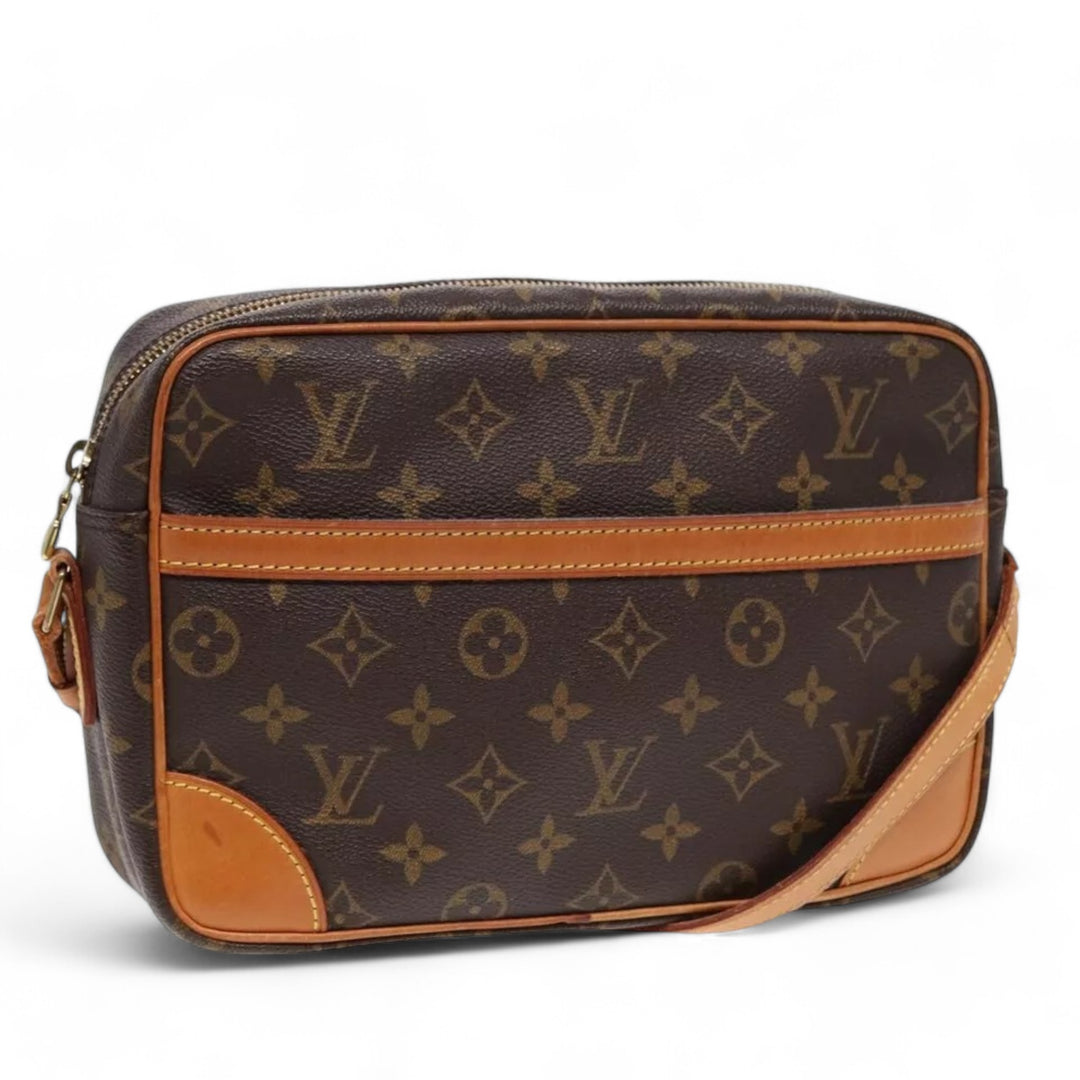 Louis Vuitton Monogram Trocadero 27 Vintage Shoulder Bag Brown Canvas