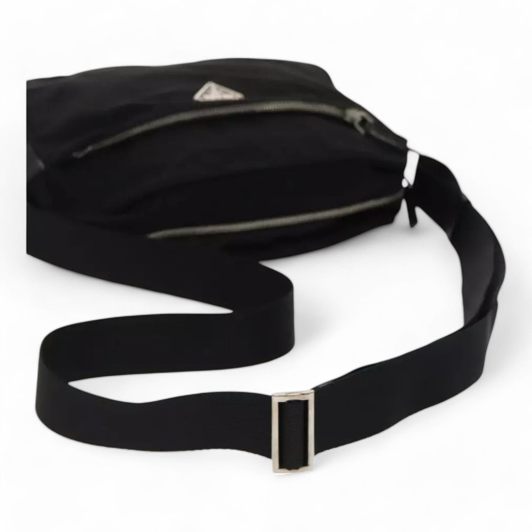 Prada Shoulder Bag Nylon Black Silver