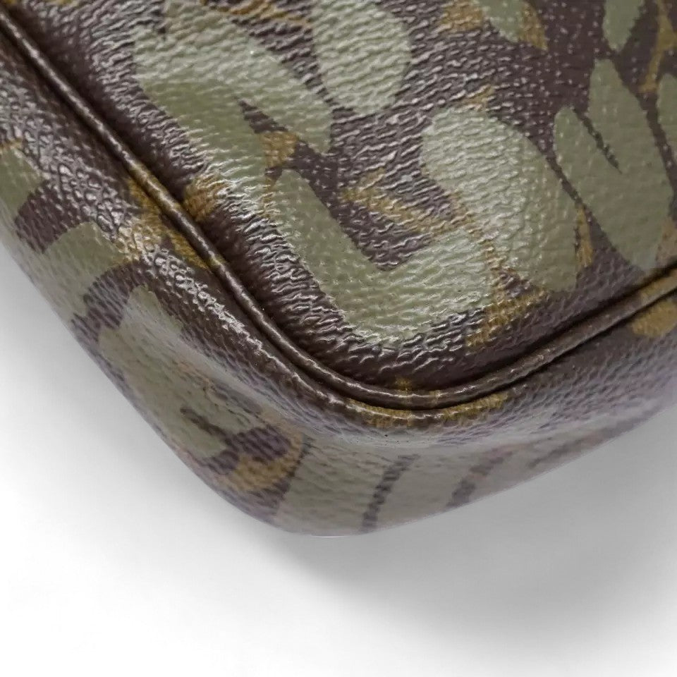 Louis Vuitton Monogram Graffiti Pochette Accessoires Khaki Pouch Bag Women's Handbag