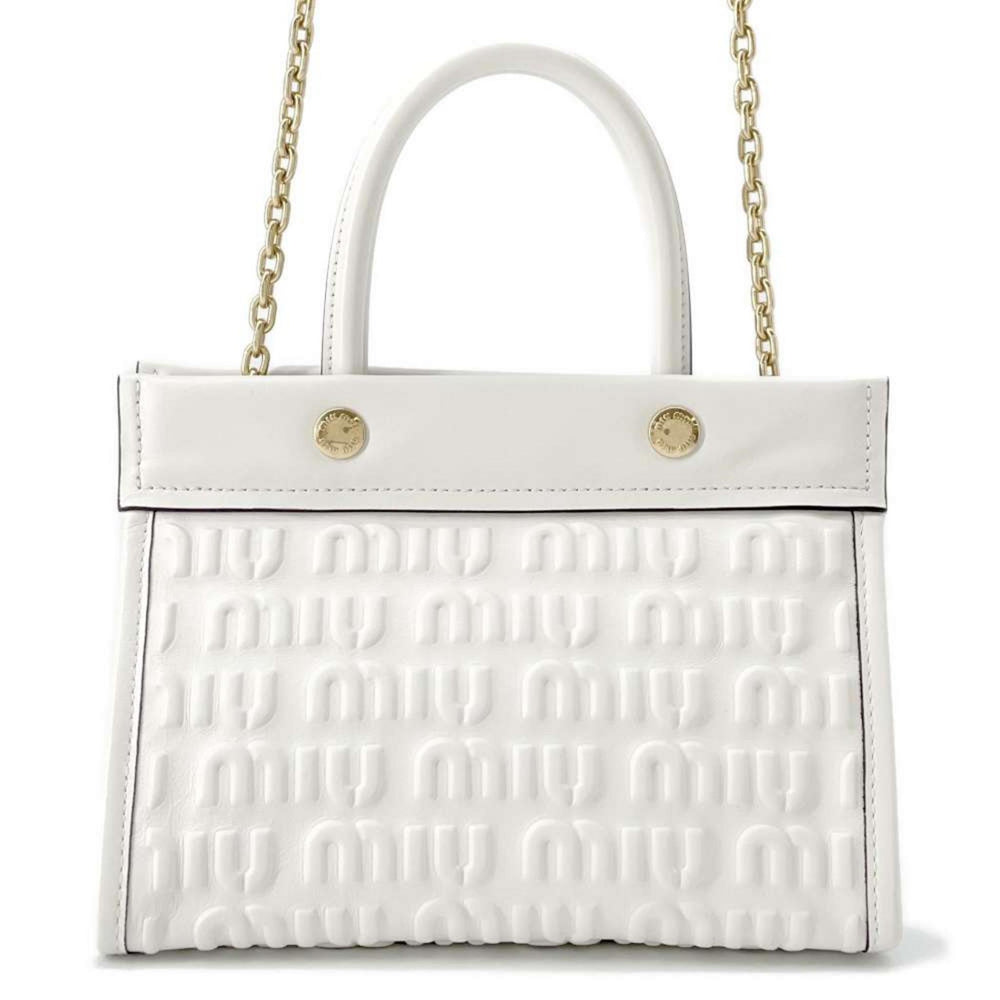 MIUMIU Leather White Handbag Preloved