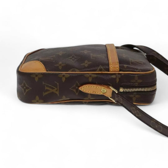 Louis Vuitton Vintage Monogram Danube Shoulder Crossbody Handbag Brown Unisex