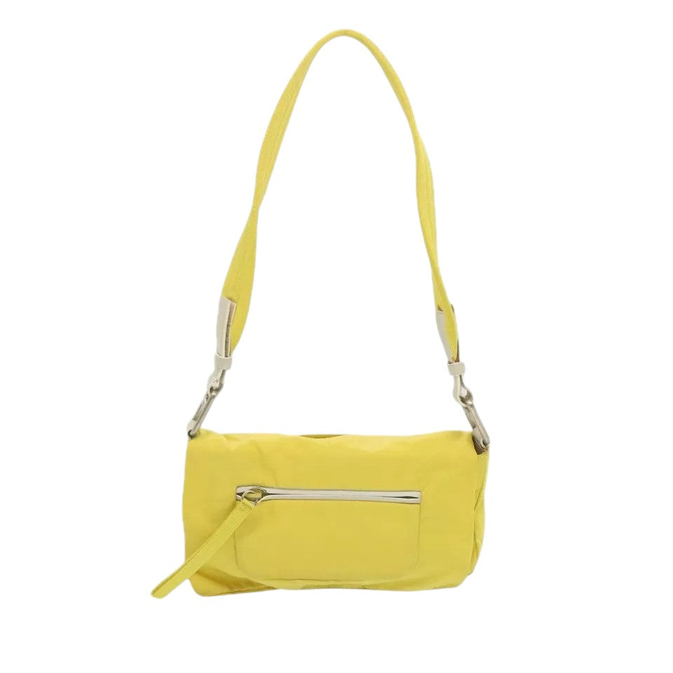 Prada Shoulder Bag Nylon Yellow Women