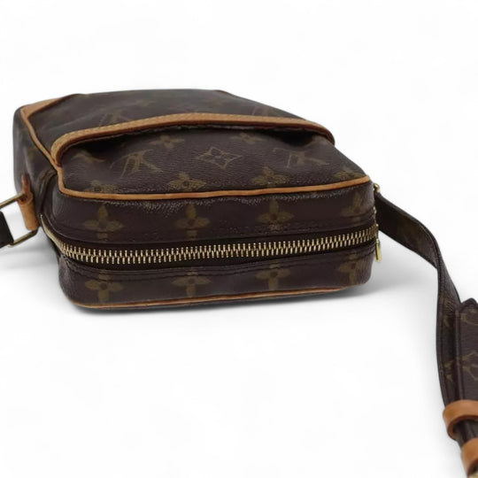 Louis Vuitton Vintage Monogram Danube Shoulder Crossbody Handbag Brown Unisex