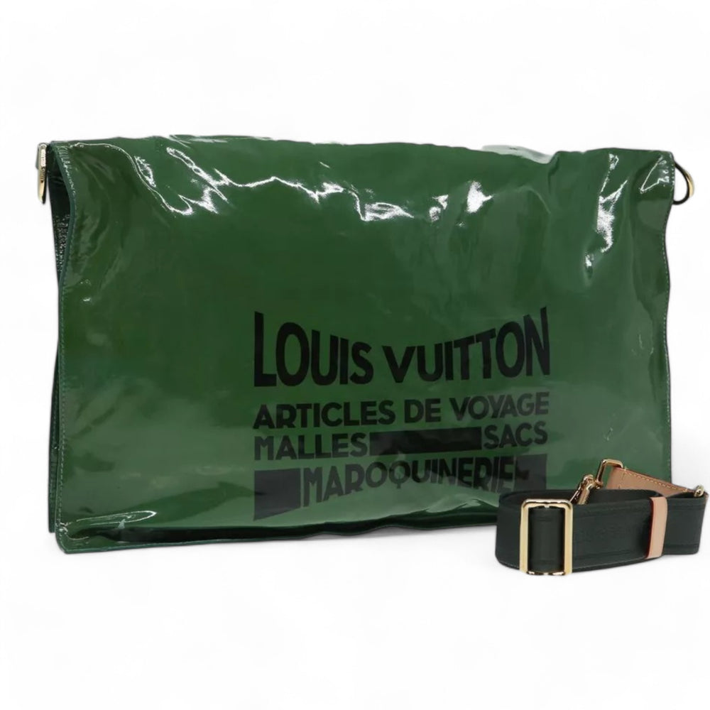 Louis Vuitton Vintage Busu Shoulder Bag Enamel Green Women's Handbag