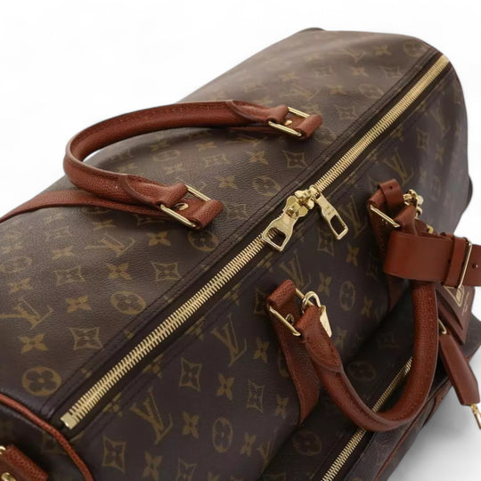 Louis Vuitton Monogram NBA Gym Bag Boston Bag 2way Brown Unisex Travel Duffle Bag with Shoulder Strap and Lock