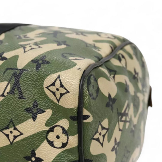 Louis Vuitton Camouflage Takashi Murakami Speedy 35 Handbag Women's Monogram Canvas