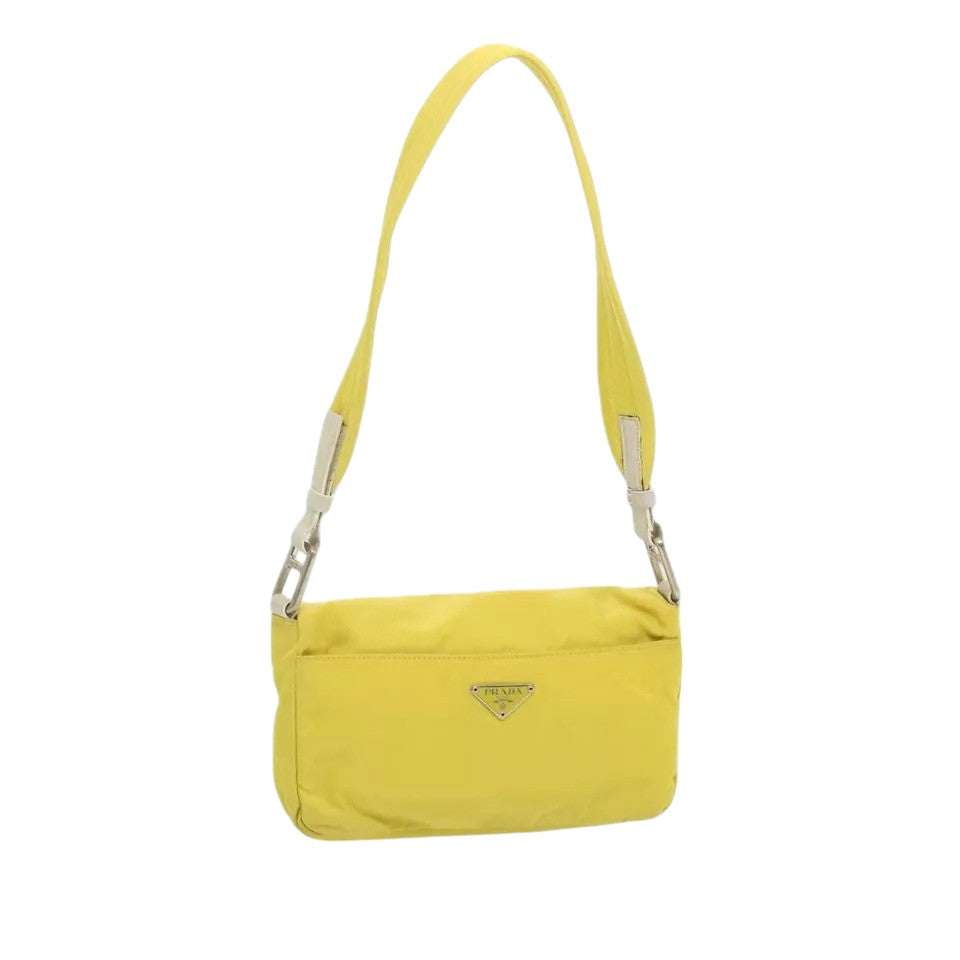 Prada Shoulder Bag Nylon Yellow Women