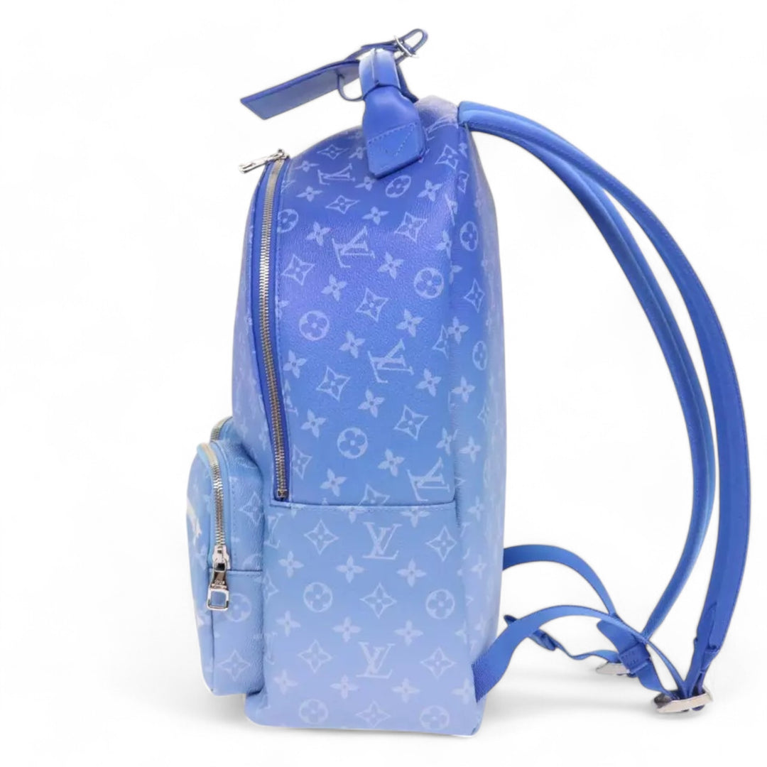 Louis Vuitton Monogram Clouds Backpack Blue Multi Pocket Mens Bag