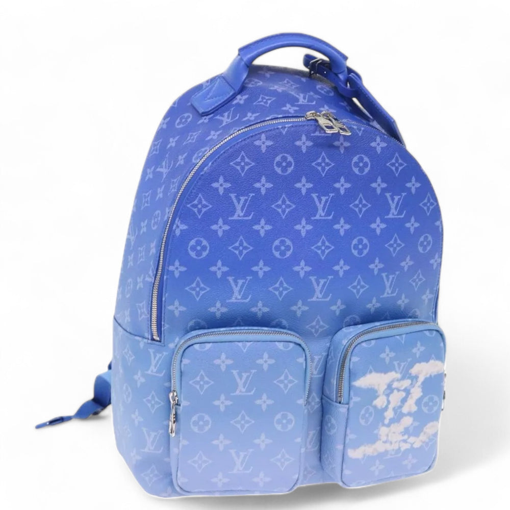 Louis Vuitton Monogram Clouds Backpack Blue Multi Pocket Mens Bag