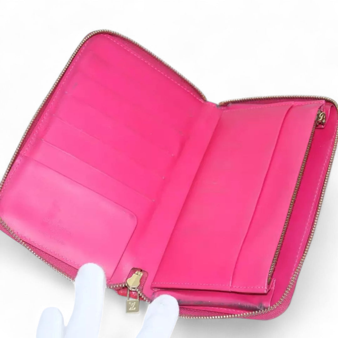 Louis Vuitton Monogram Vernis Eldridge Women's Wallet Fuchsia Pink